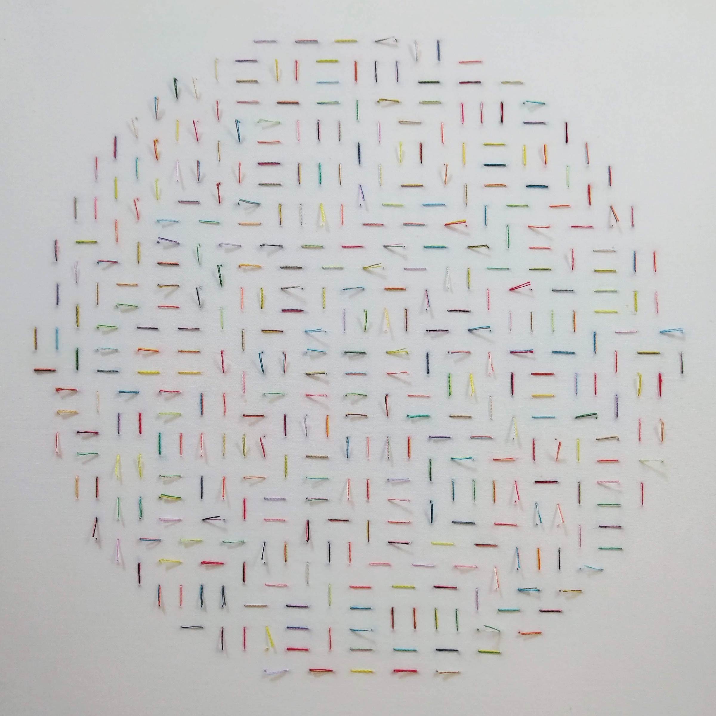 28_蔡淑惠_竄_手工刺繡；棉布、棉線_41.7x41.7cm_2000-2020-2