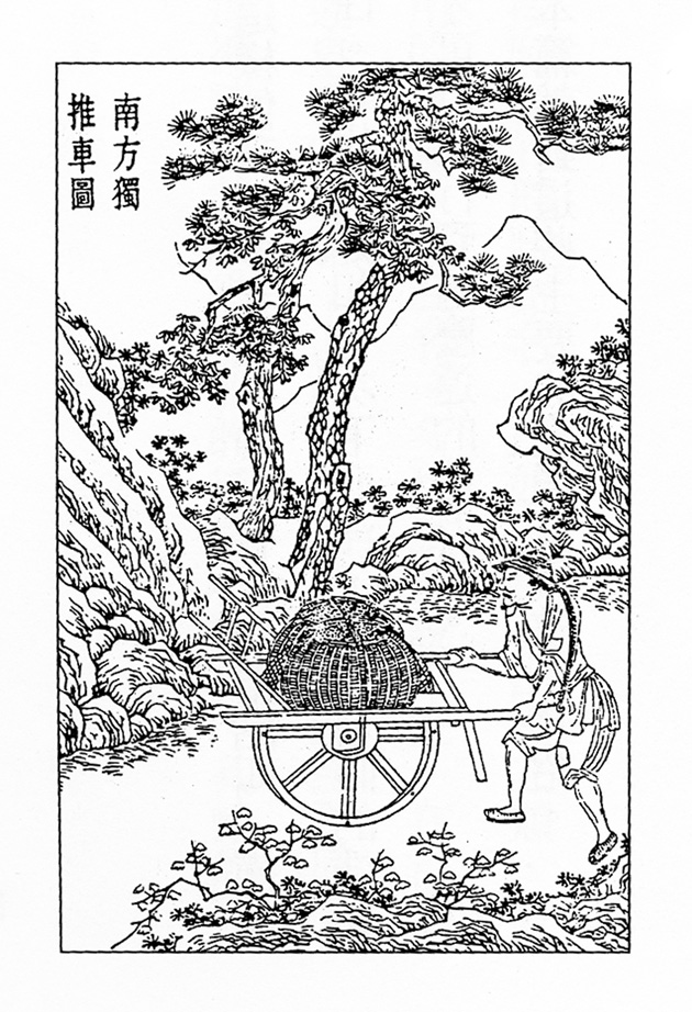南方獨推車圖