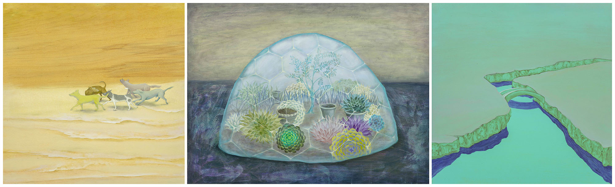HPC-3.穿越華美與荒蕪之境-油彩-壓克力顏料-畫布-木板-60x60-cm左-60x80-cm-中-60x60-cm右-2015-1-許旆誠