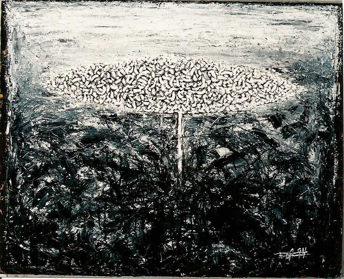 YJM-TW-楊仁明-黑水長出來的新植物-1993.12.04-油彩-40F