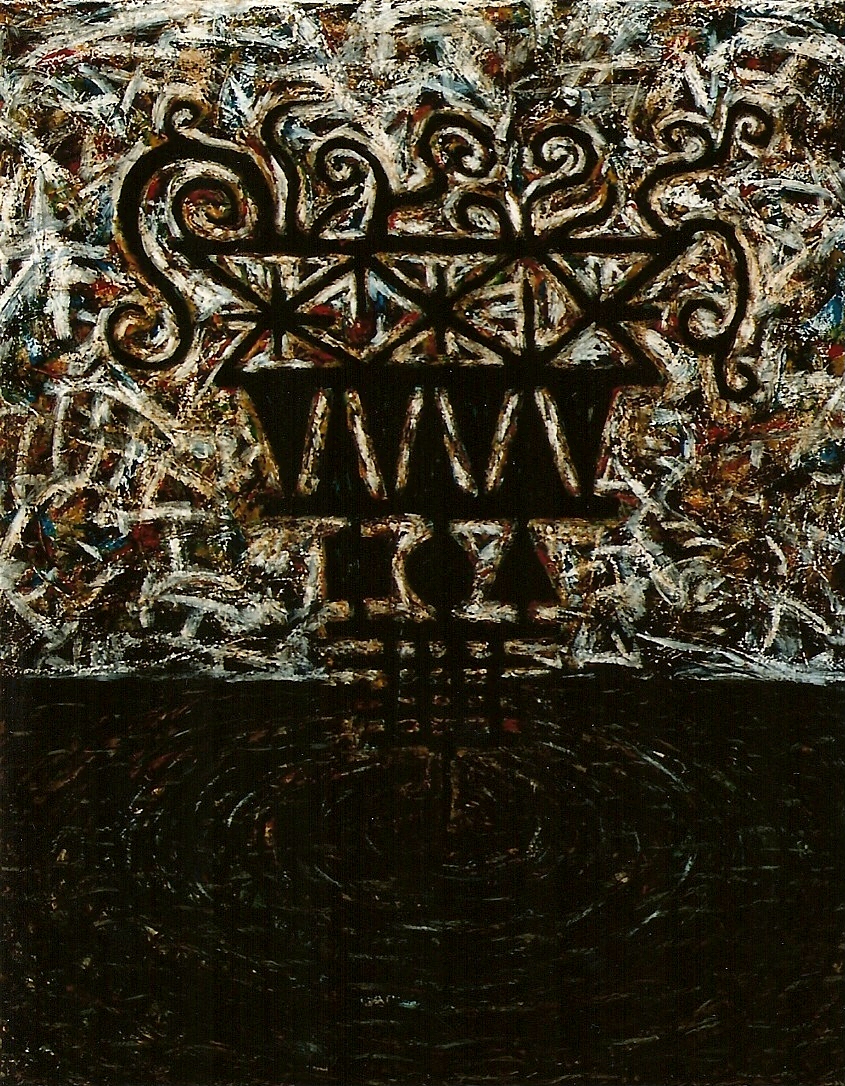 YJM-TW-楊仁明-黑水長出來的新植物-魔幻魔幻-1993-油彩-40F-1