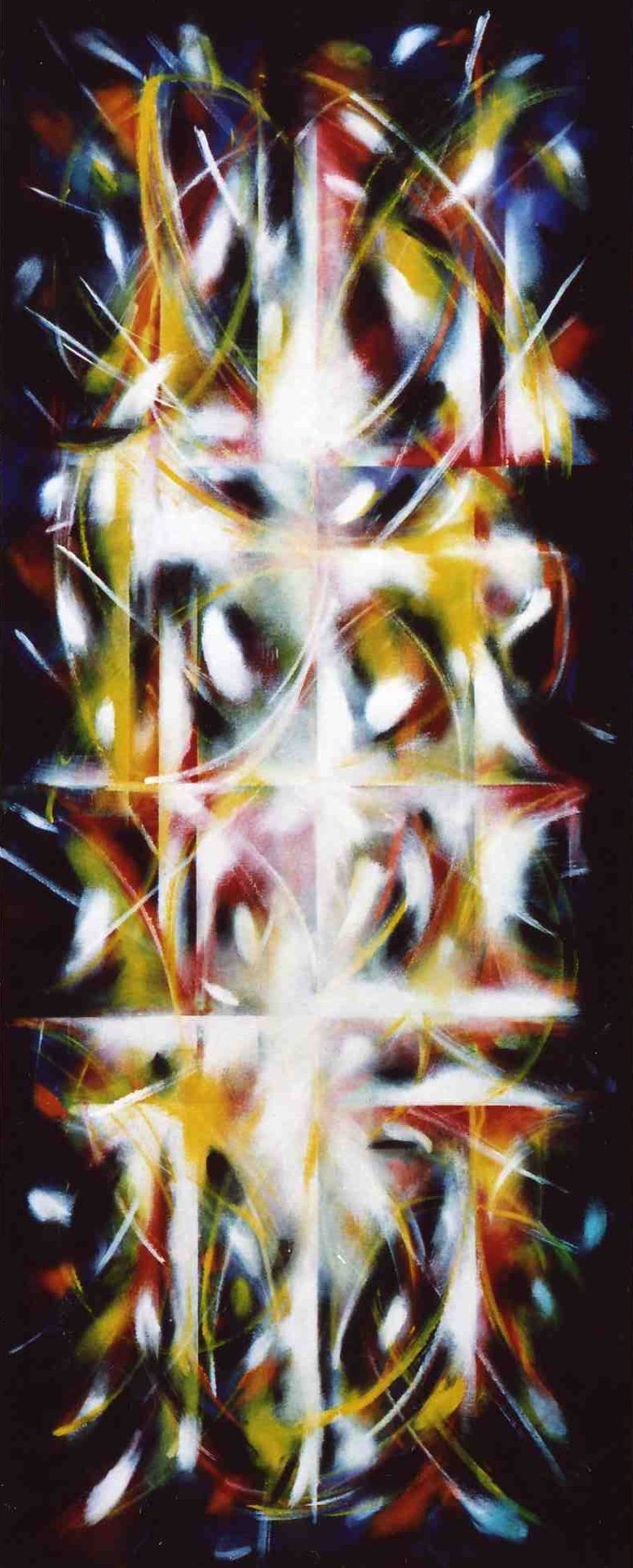 YJM-TW-楊仁明-裝月光-摩蹭到此為止-2007-壓克力．油彩-200x80cm