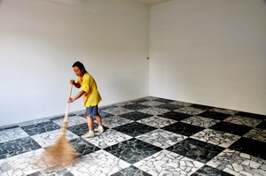 掃地對我來說就是畫畫