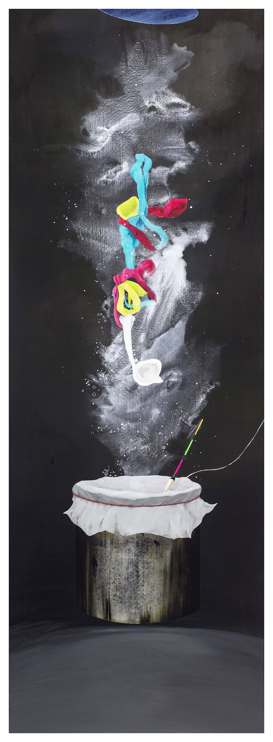 22.周代焌_寂靜之外014－謊言是場壓力鍋_2014_壓克力、畫布_140×50cm