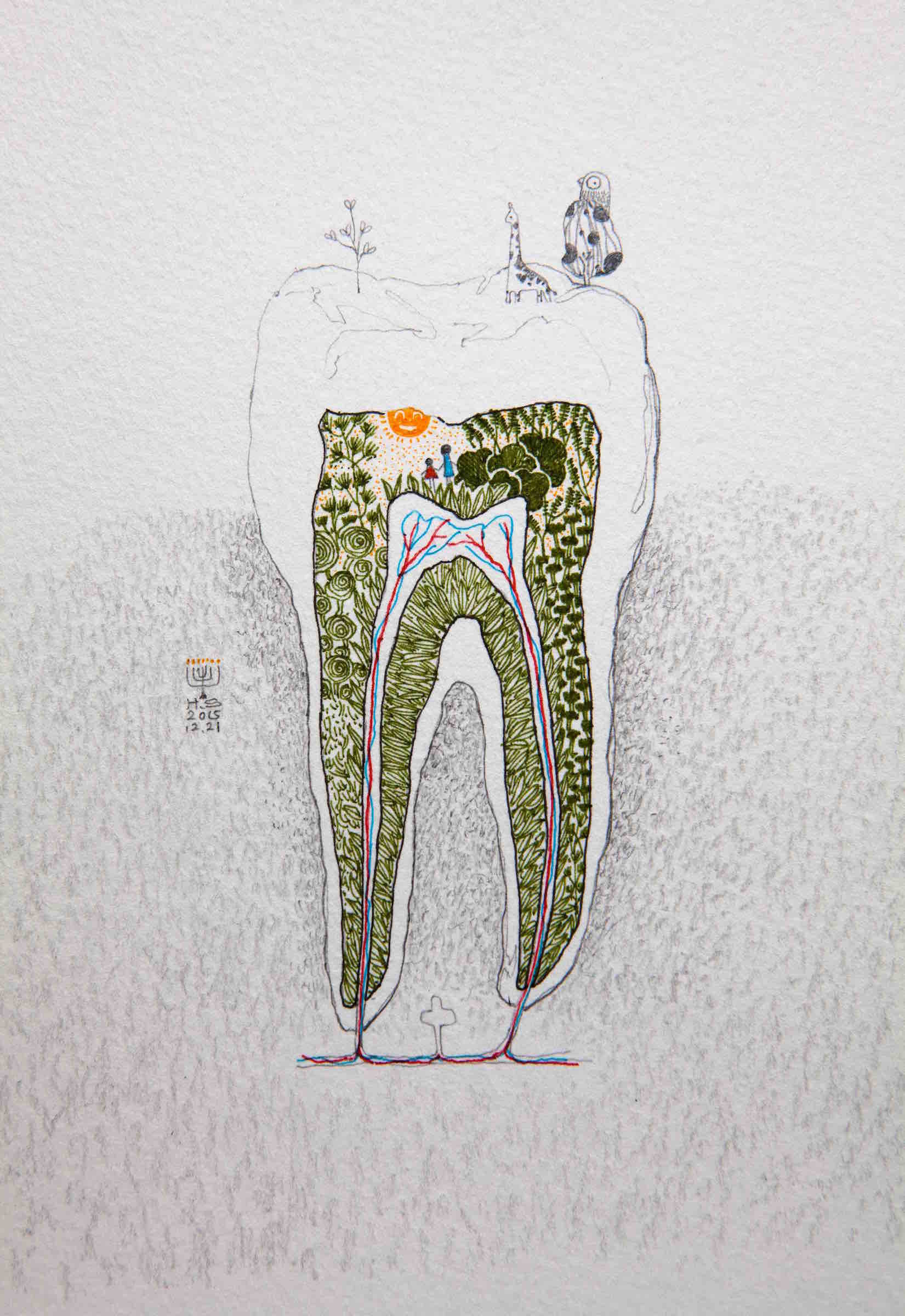 35.傅浩軒_孵化日記2015_12_21_2015_複合媒材_18.2×13.2cm_小6B30