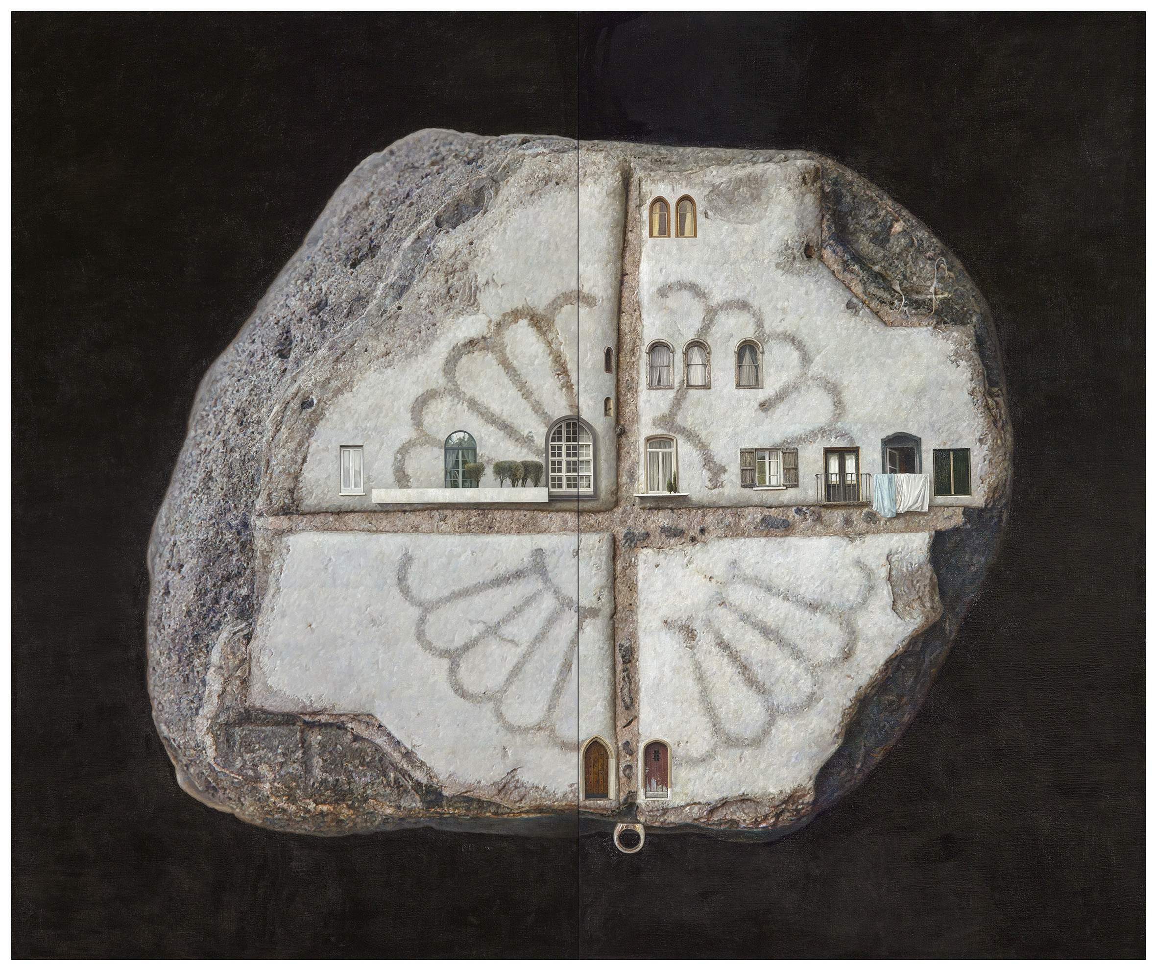 4.傅浩軒_鄰居_2015_油彩、畫布_162×97cm×2_小