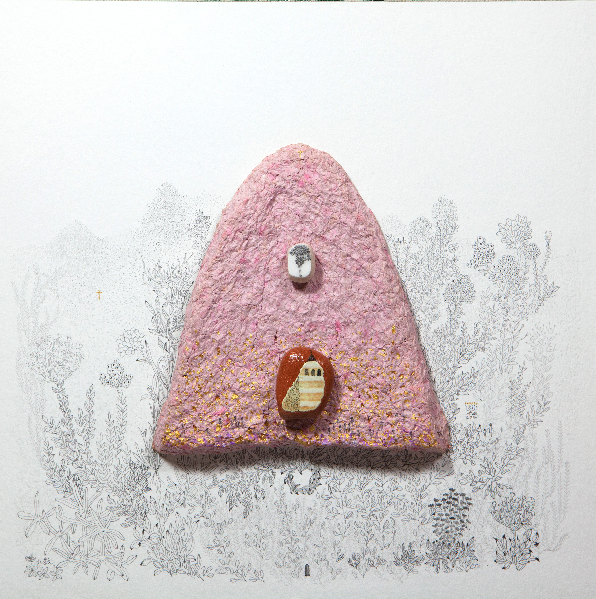 49.傅浩軒_山中的教堂_2016_複合媒材_23×23cm