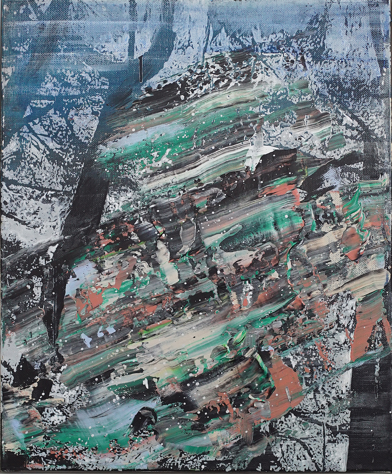HMC-48山脈片刻003Mountain-moment003-樹影_謝牧岐2014_60.5x50.0cm-_壓克力顏料.畫布
