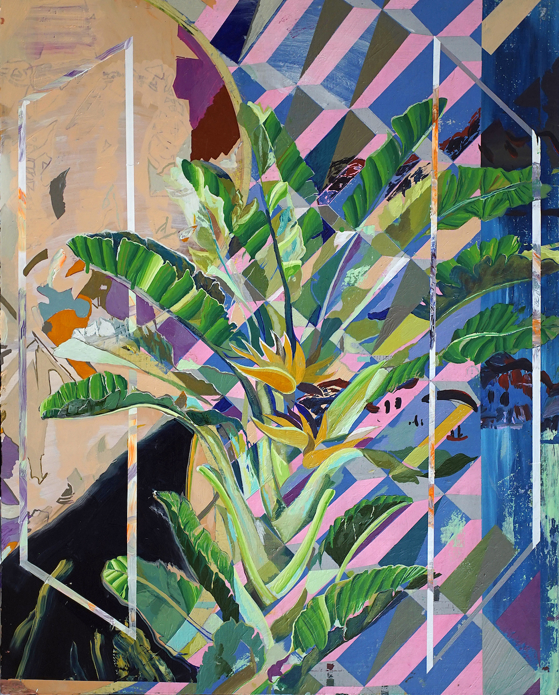 HMC-62.香蕉天堂002，Banana-Paradise002-，91.0╳72.5cm，壓克力畫布-Acrylic-on-canvas，2015