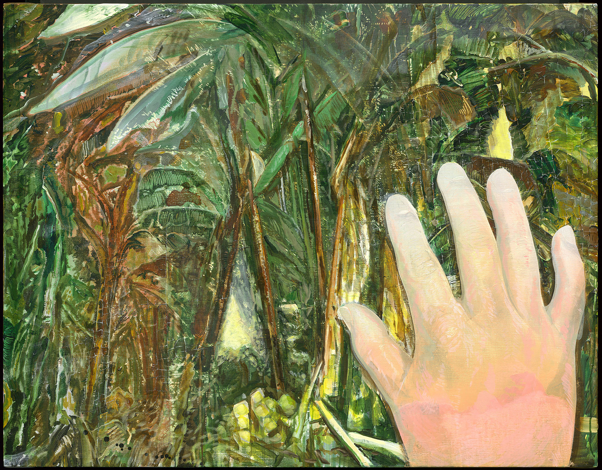 HMC-85.回到香蕉國-右手Back-to-the-banana-republic-Right-hand116.5×91.0-cm-壓克力顏料.畫布Acrylic-on-Canvas．2017