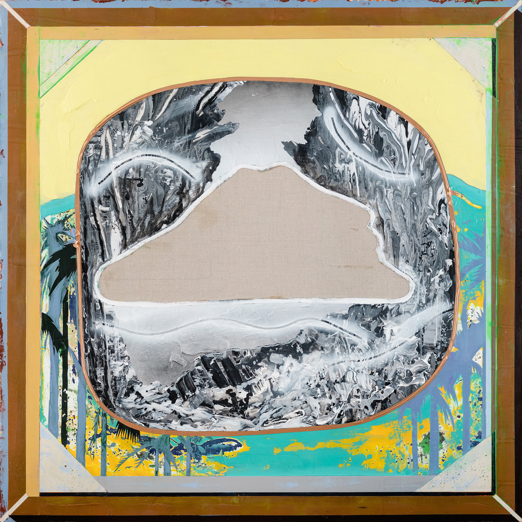 HMC-88.觀音山的背後003-Behind-the-Guanyin-Mountain003-120.0╳120.0cm壓克力顏料．畫布-Acrylic-on-canvas-2017