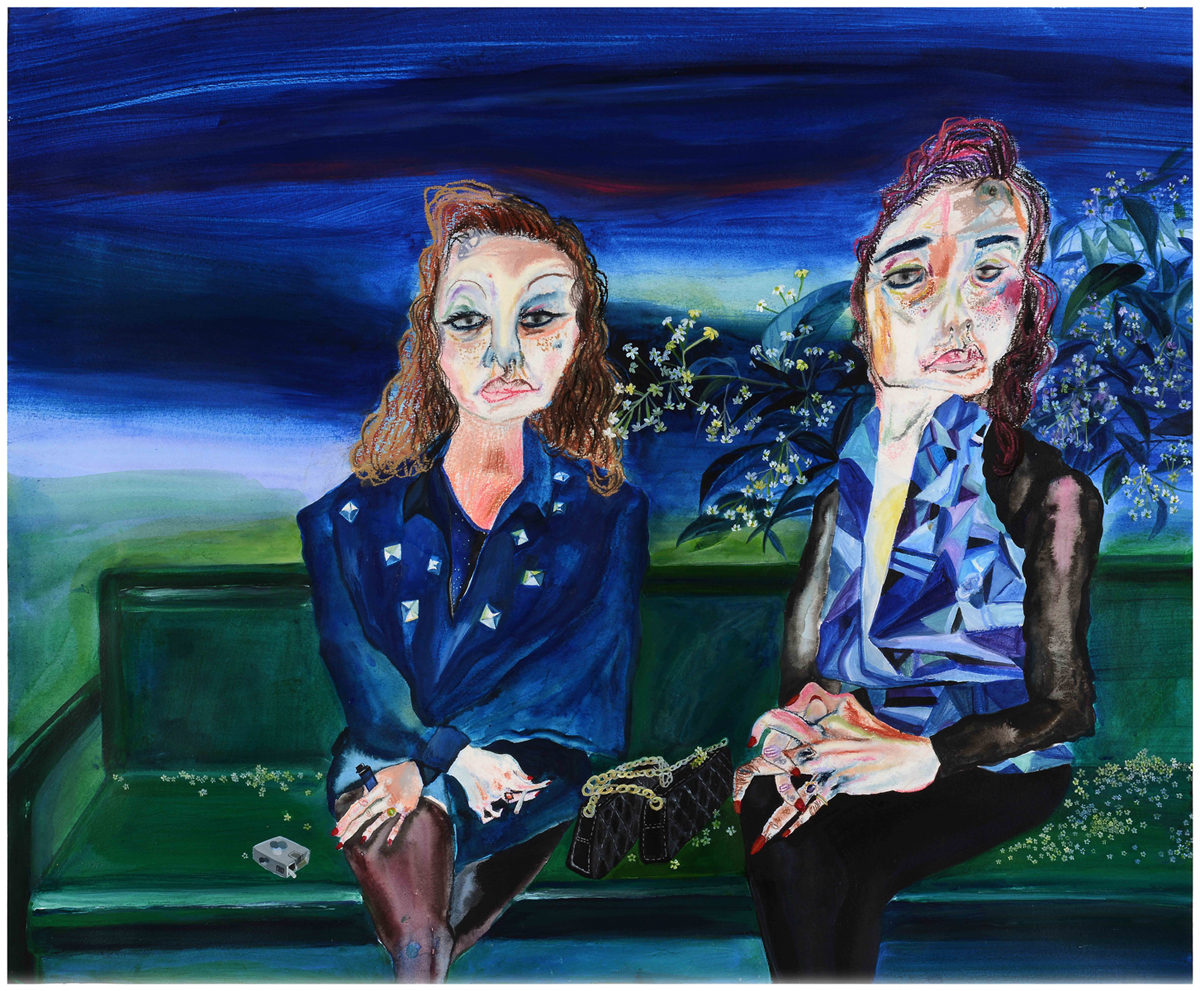 21防風林no1-夜來香-粉彩壓克力紙本70x84.7cm-2013