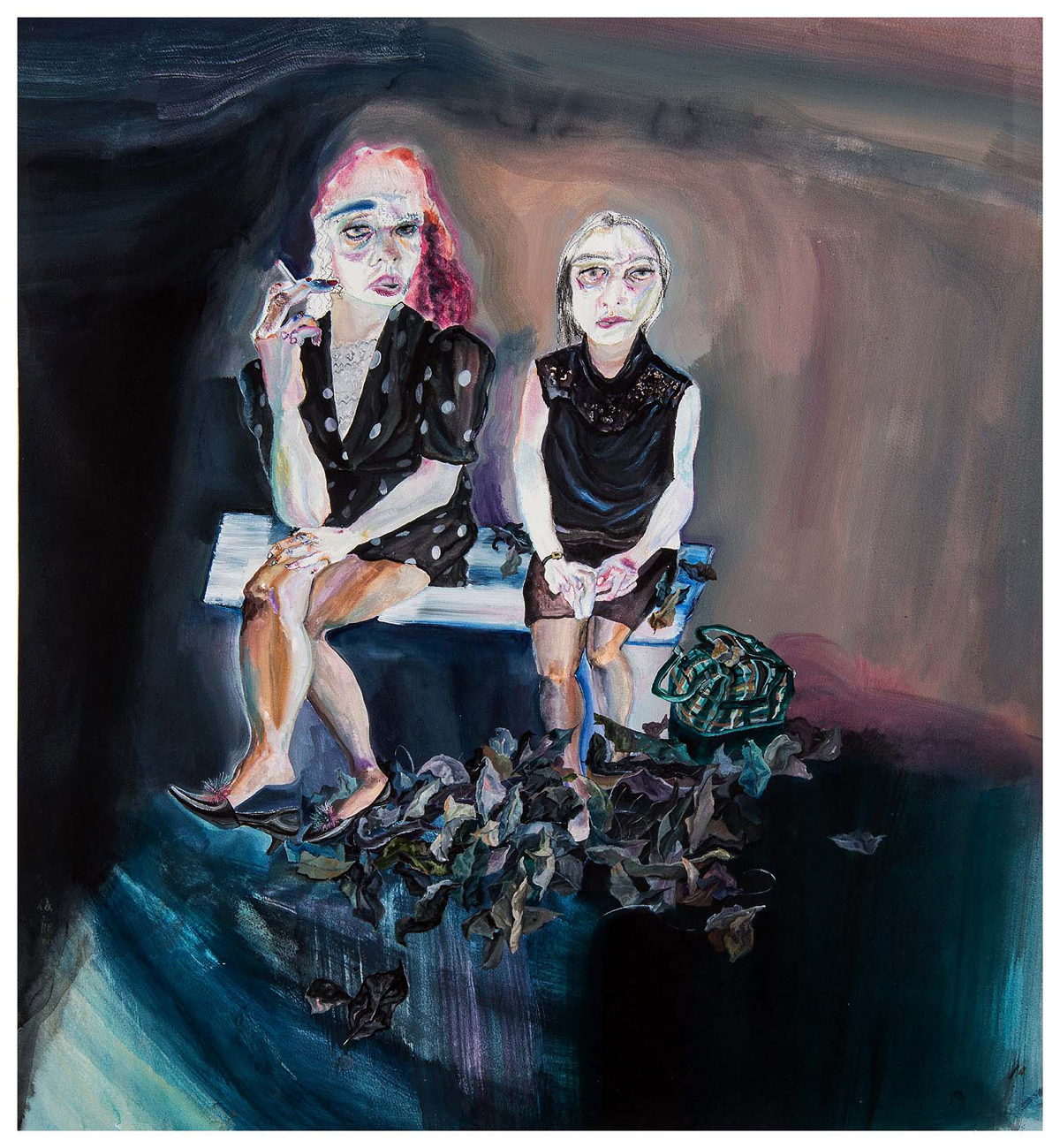 23-防風林no.4-粉彩壓克力紙本-93.5x103.5cm.2013