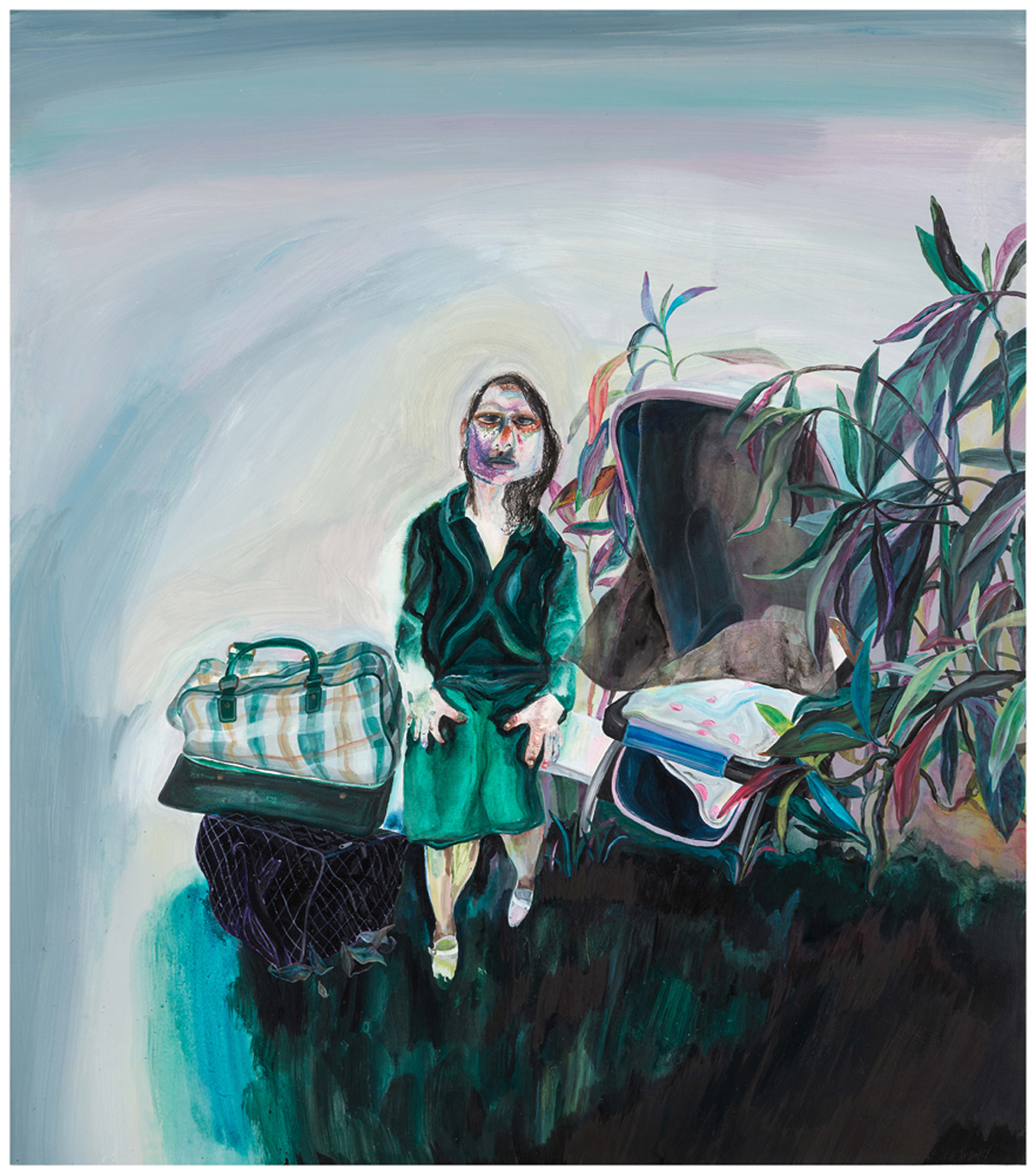 26-防風林no7粉彩壓克力-紙本103x117cm2014