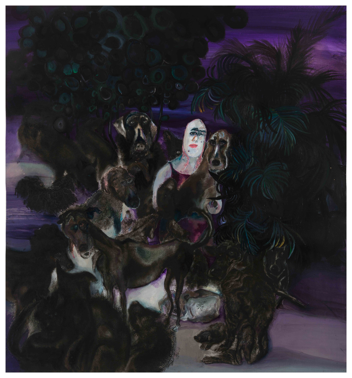 28防風林no.10-粉彩壓克力紙本-92x100cm.2017