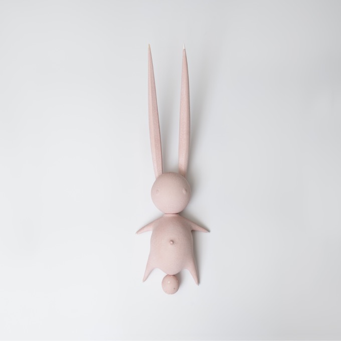 56_躺著的兔子（紅）_50x17.5x10cm_ceramics_2017