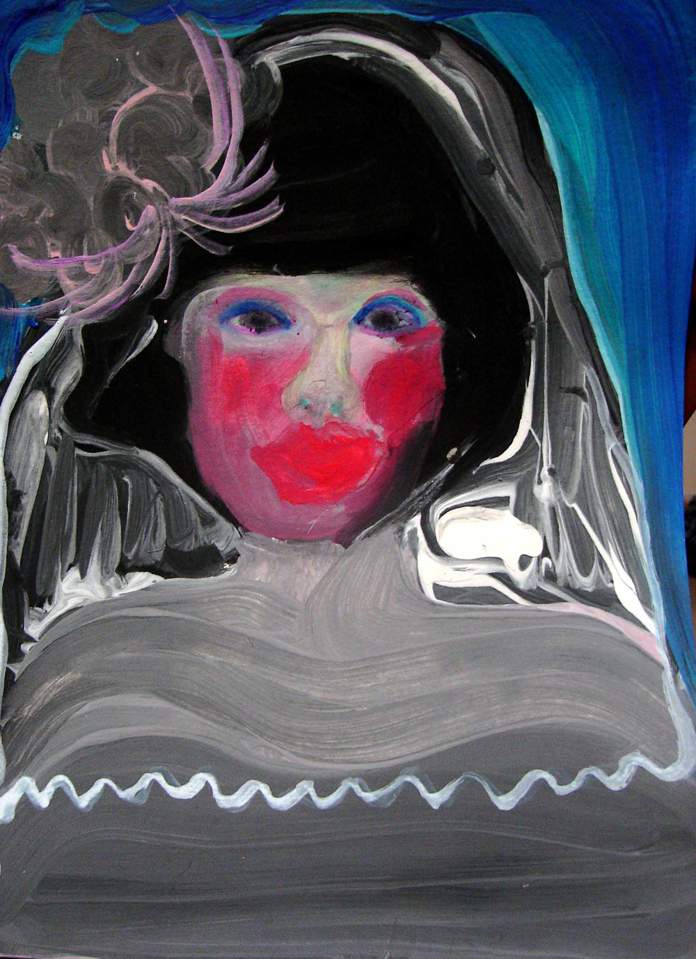 6-新娘-04-壓克力-紙-24x33cm-2009