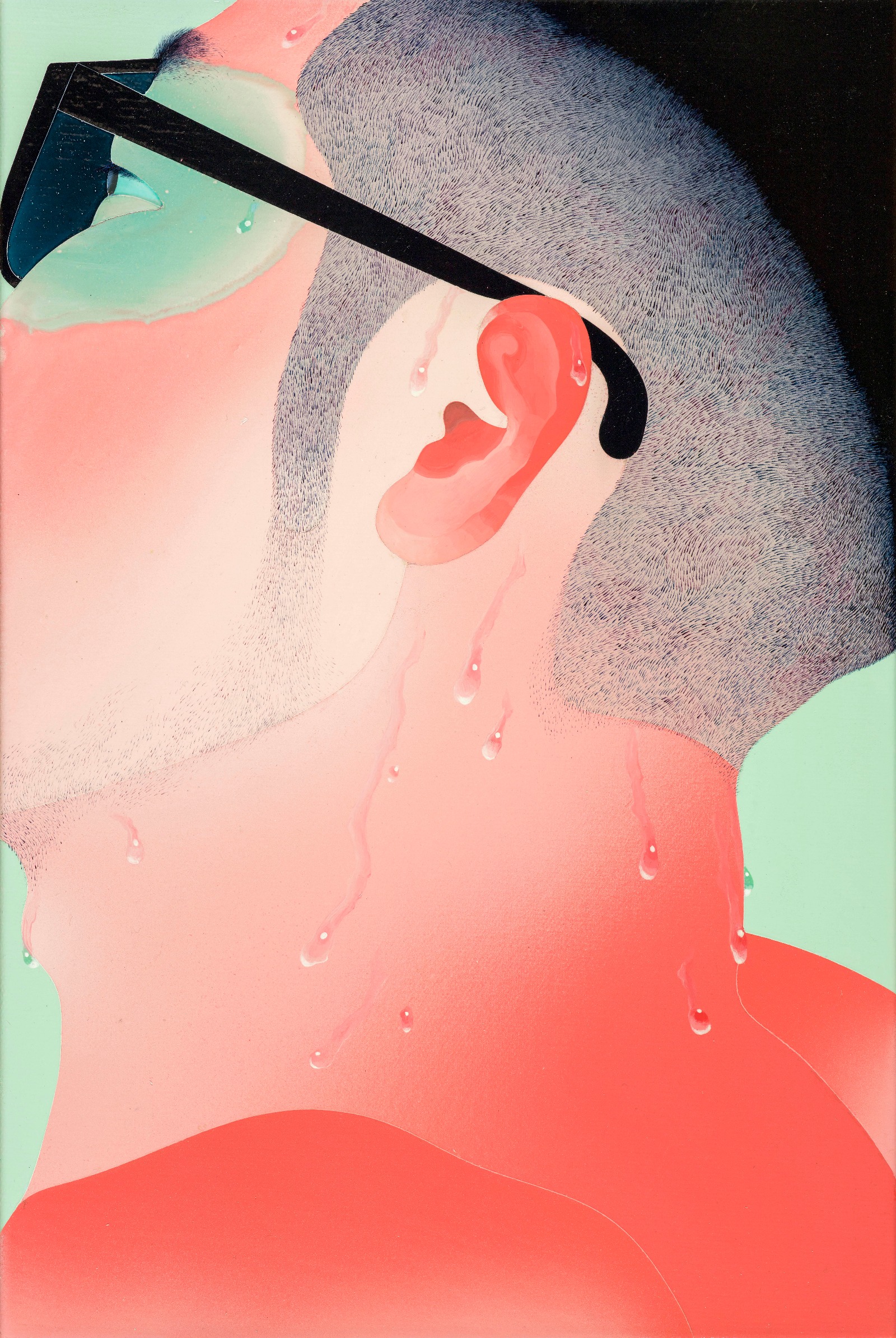 范揚宗-FAN-Yang-Tsung_汗珠-Beads-of-sweat_45x30cm_壓克力、畫布-Acrylic-on-Canvas_2016_resized