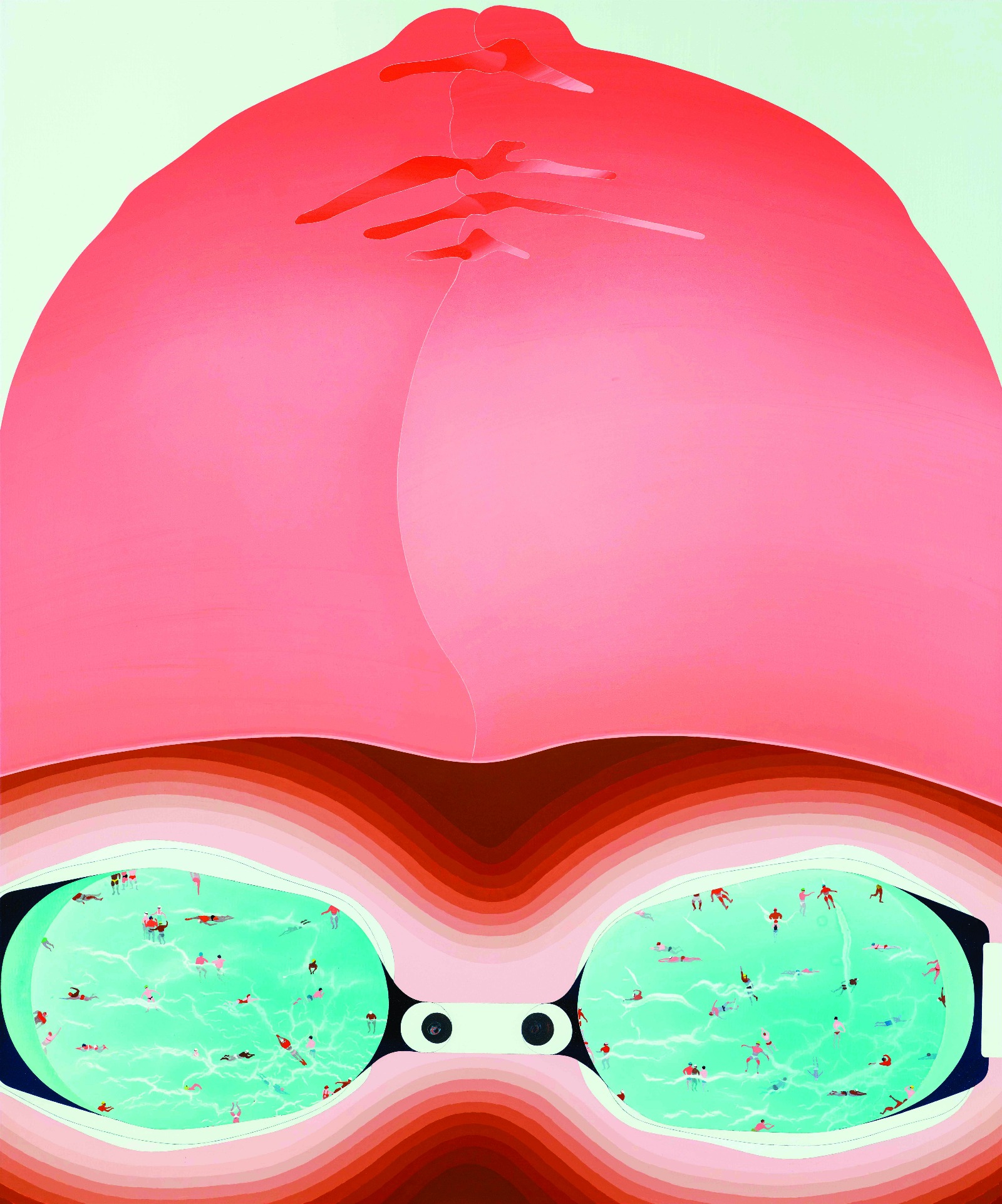 范揚宗-FAN-Yang-Tsung_泳池系列-凝視_100-x-120-cm_壓克力、畫布Acrylic-on-Canvas_2015_CMYK_resized