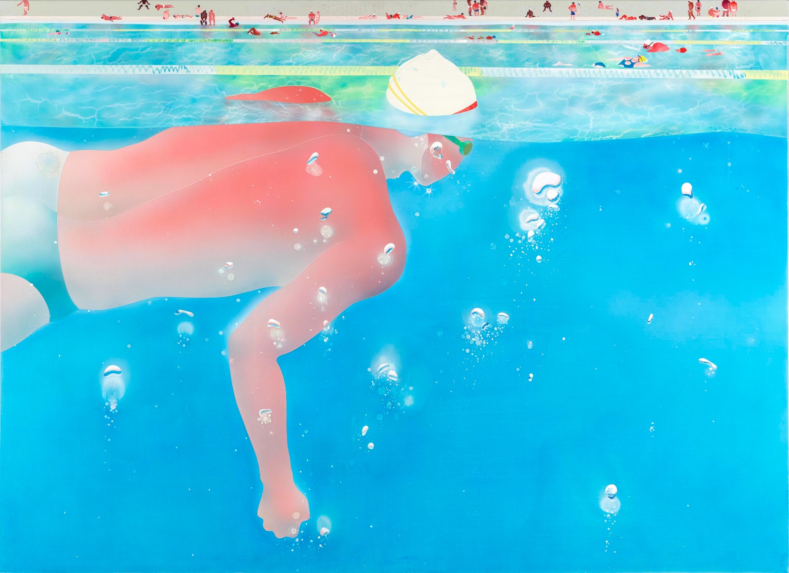 范揚宗-FAN-Yang-Tsung_泳池系列-漂浮2-Floating2_130x180-cm_壓克力、畫布Acrylic-on-Canvas_2015_resized