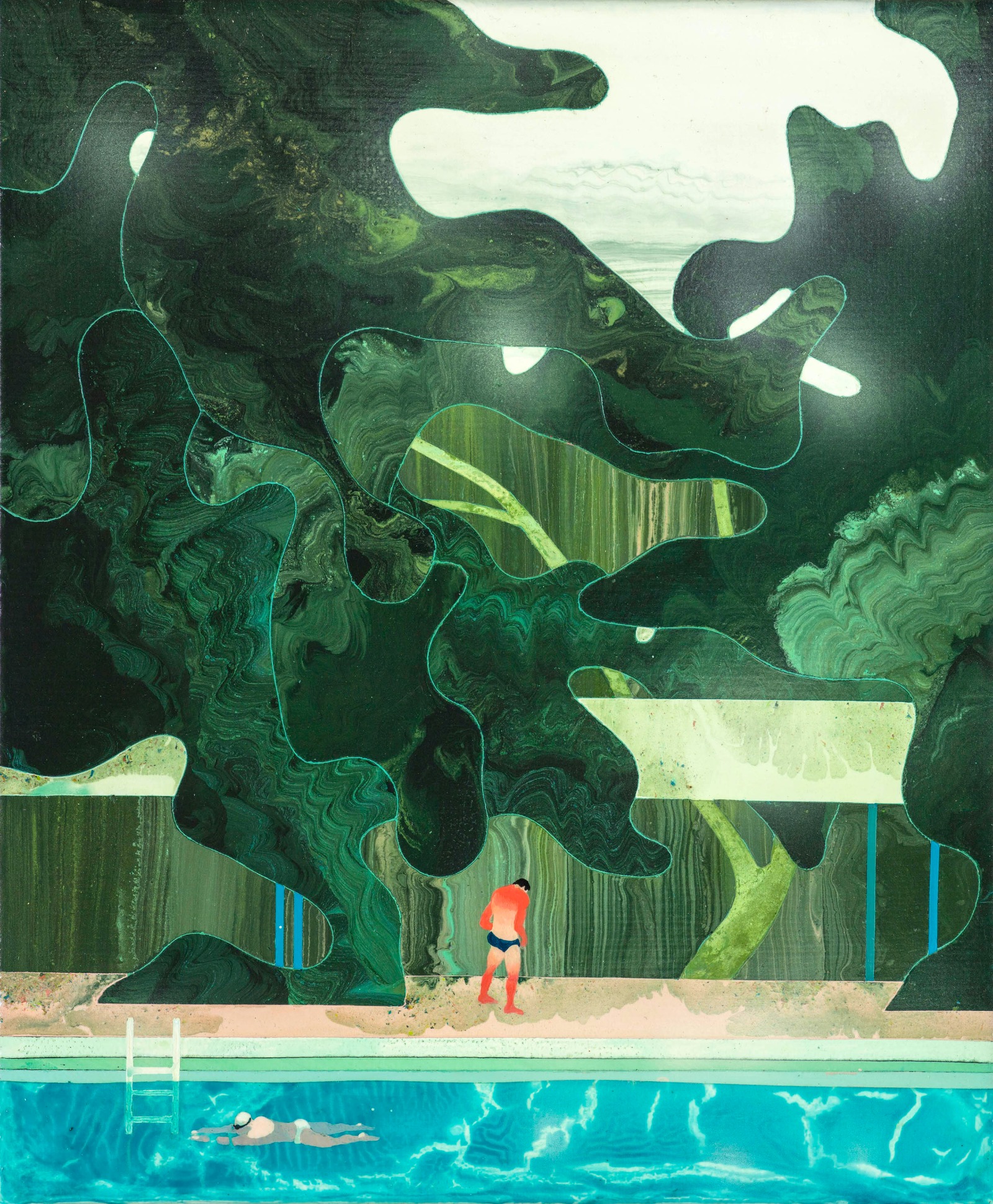 范揚宗-FAN-Yang-Tsung_泳池系列-逆光-Swimming-pool-seires-Backlight_30x25cm_壓克力、畫布Acrylic-on-Canvas_2015_resized