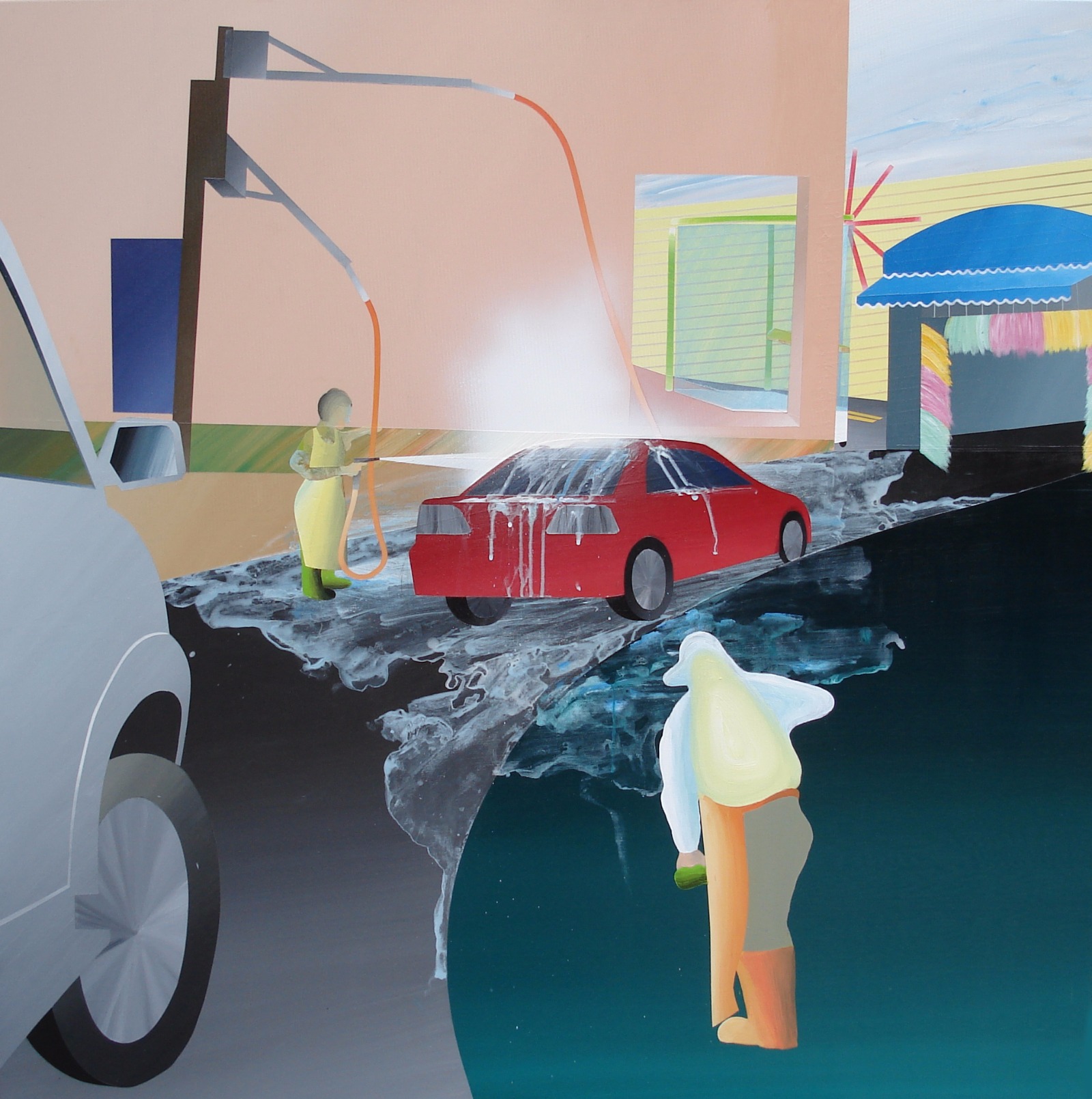 范揚宗Yang-Tsung-FAN_洗車系列1-1-_120x120cm_壓克力、畫布Acrylic-on-Canvas_2007_resized