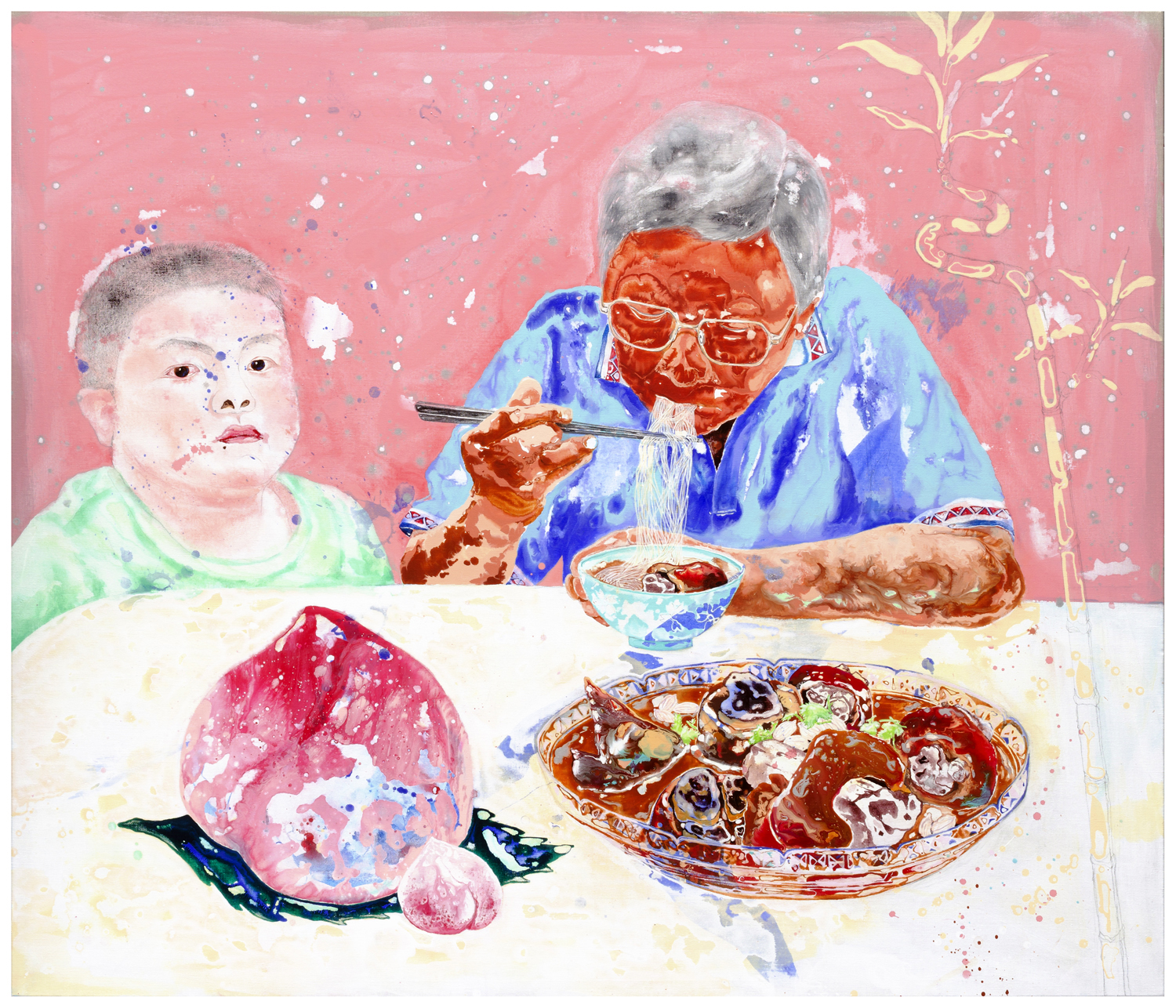 2014_-祝我生日快樂_祖孫_182x156cm
