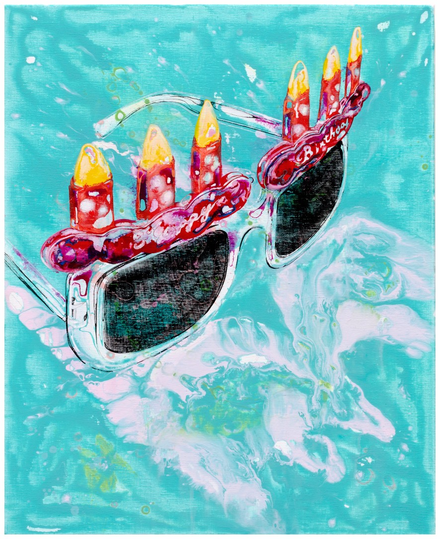 2014重複的願望_蠟燭墨鏡The-Repeated-Wish_-Sunglasses-with-Candles-80x65cm-1