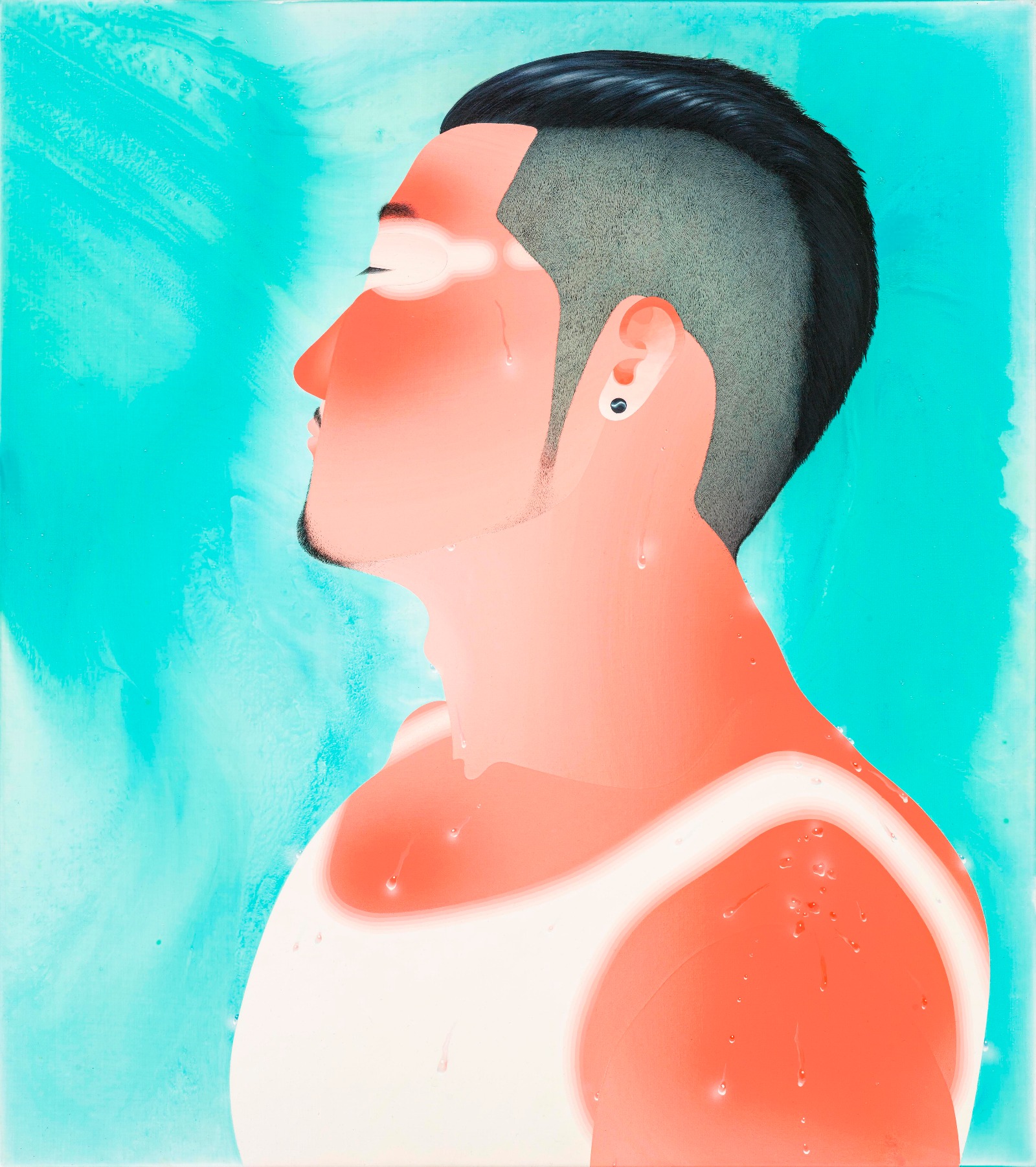 范揚宗-FAN-Yang-Tsung_泳池系列-熱氣-Swimming-pool-seires-Heat_90x80cm_壓克力、畫布Acrylic-on-Canvas_2015_resized