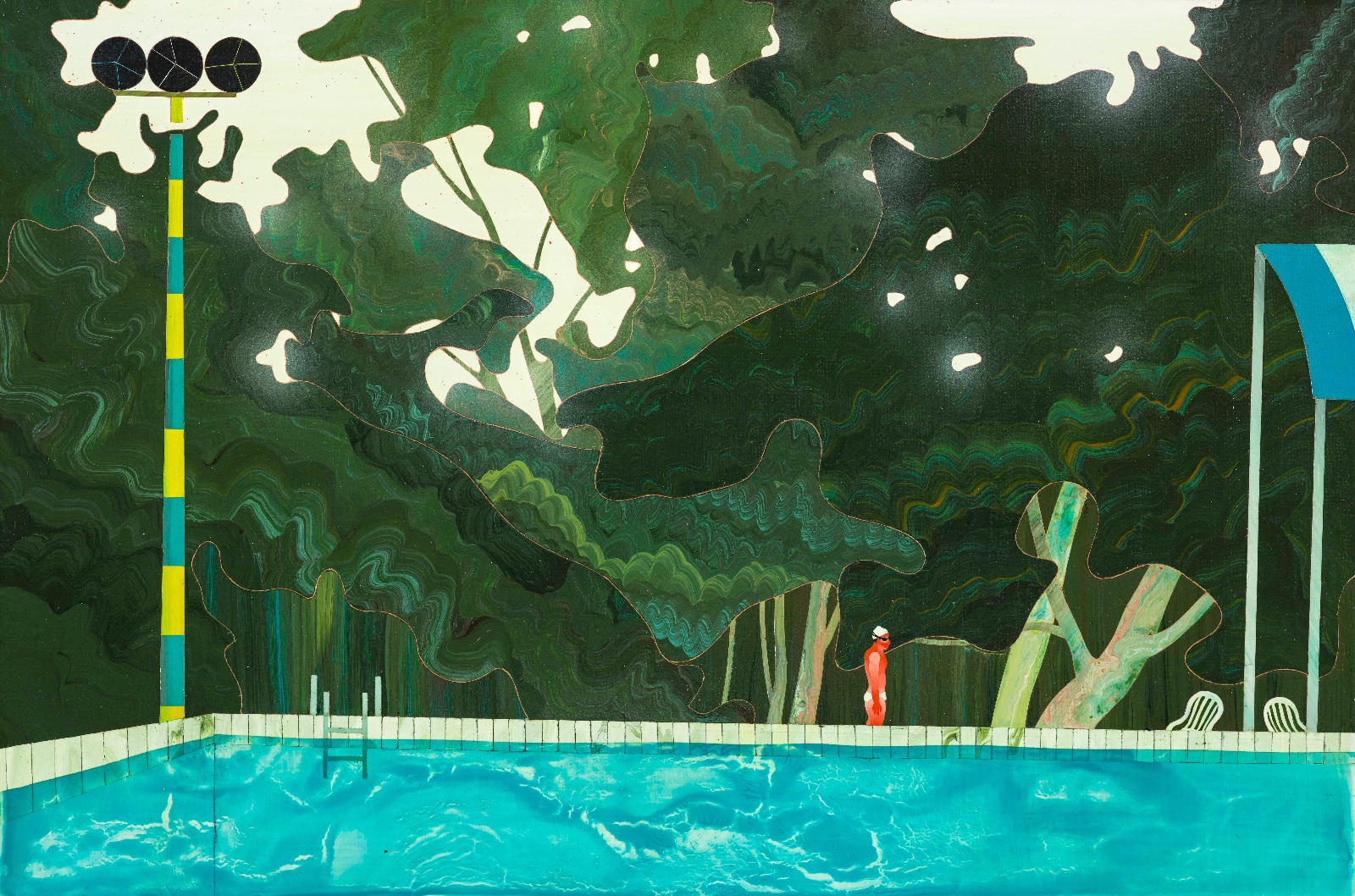 范揚宗-FAN-Yang-Tsung_泳池系列-逆光_壓克力、畫布Acrylic-on-Canvas_40-x-60-cm_2014_resized