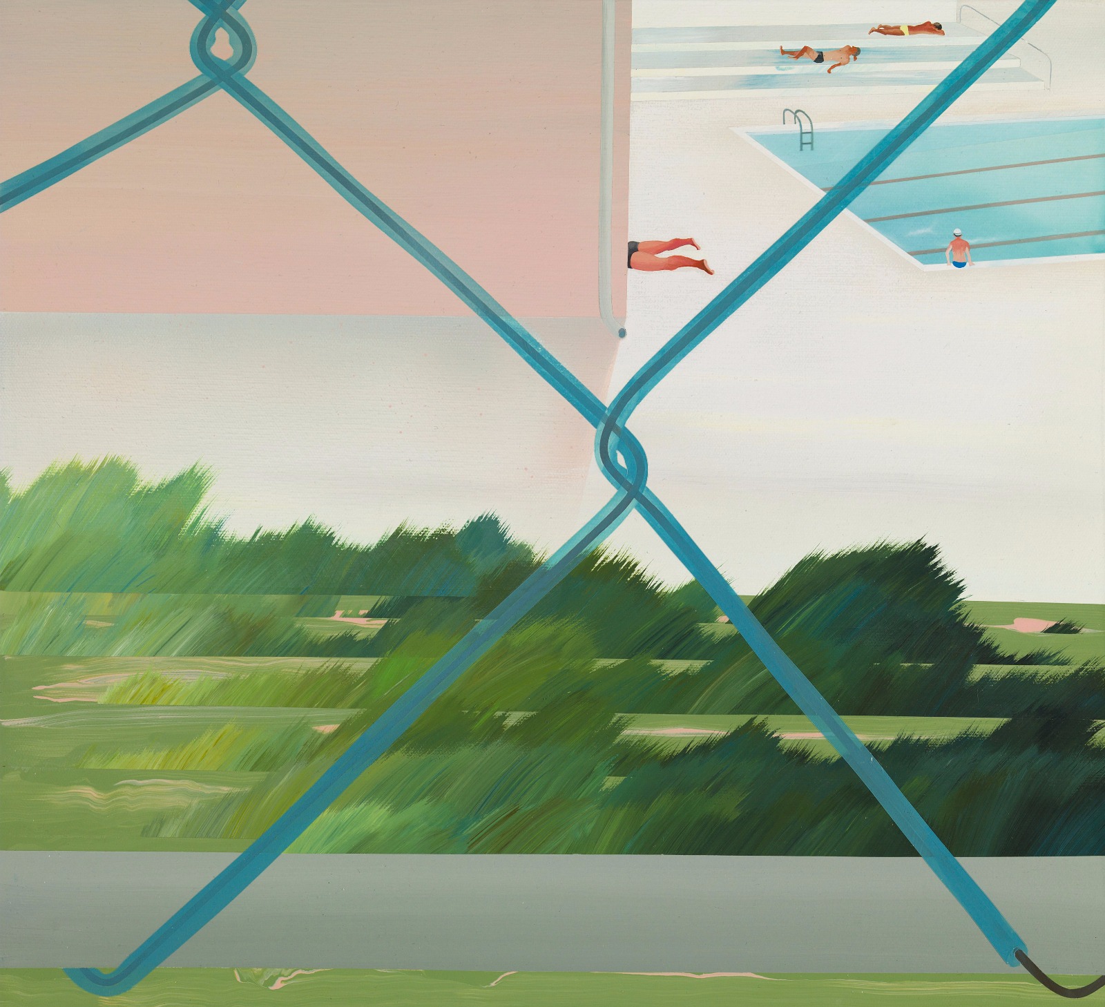 范揚宗Yang-Tsung-FAN_泳池系列-軟管鐵絲_55x65cm_壓克力、畫布Acrylic-on-Canvas_2013_resized