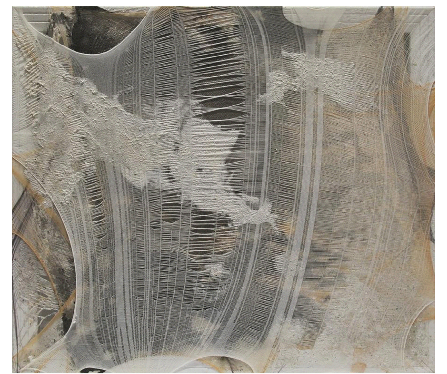 19-黃于珊-不自然-4-彈性纖維、紙纖維、墨、木框-45.5-×-53.0㎝-2013_edit