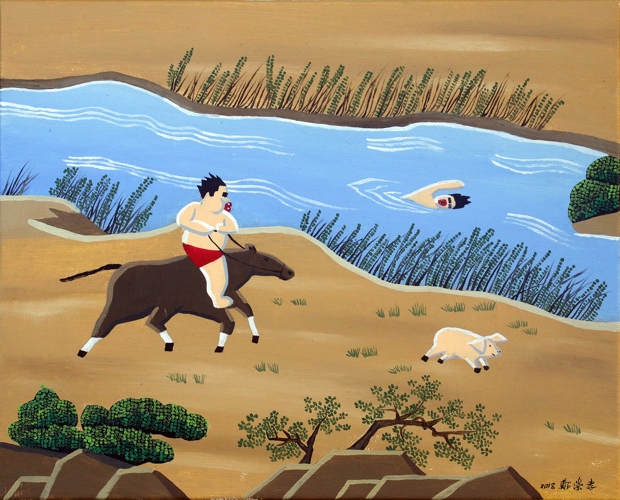跟小豬比賽