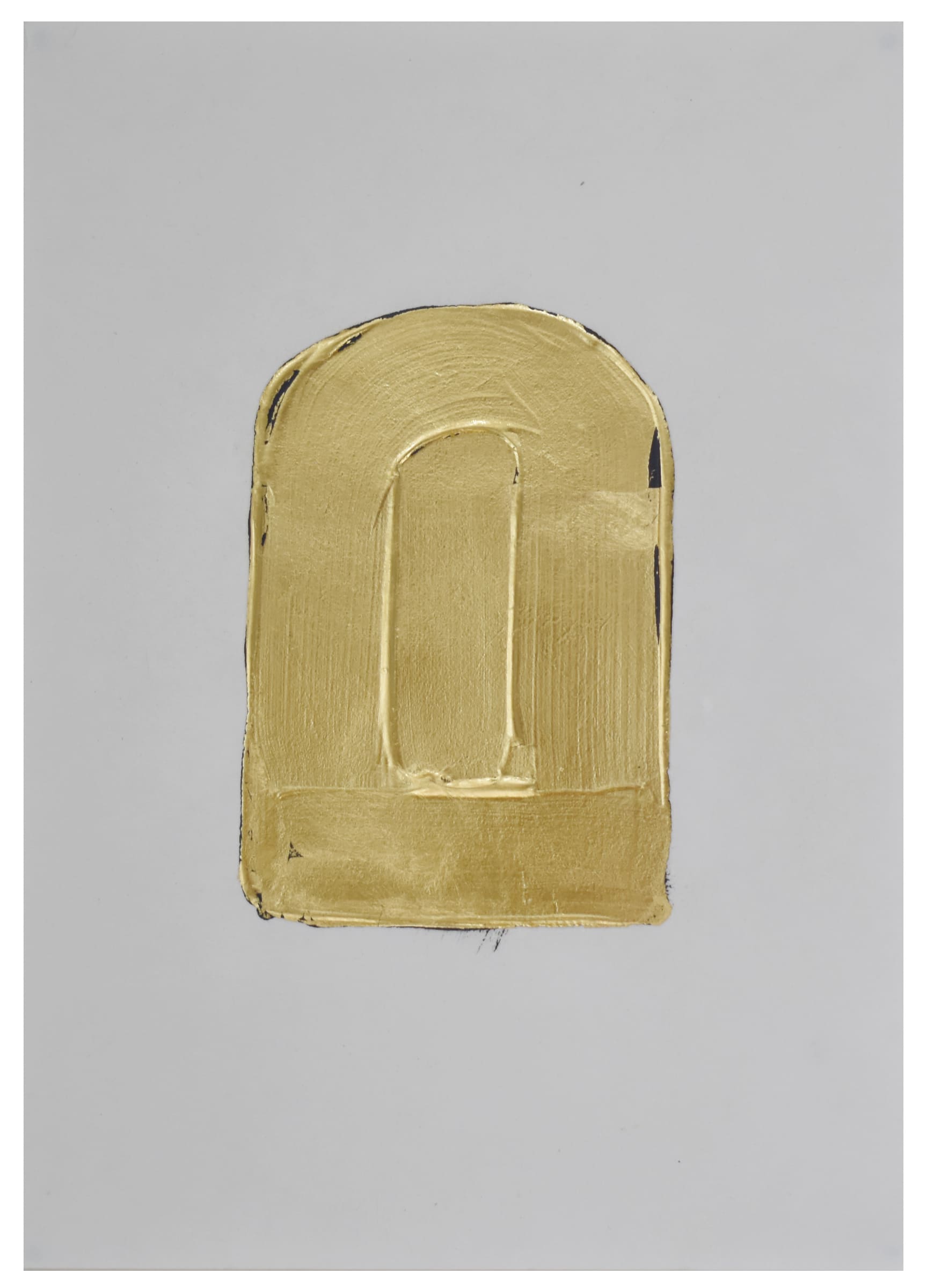 容器8-Vessel8-21X29.7-紙本、墨水、壓克力、金箔-2017