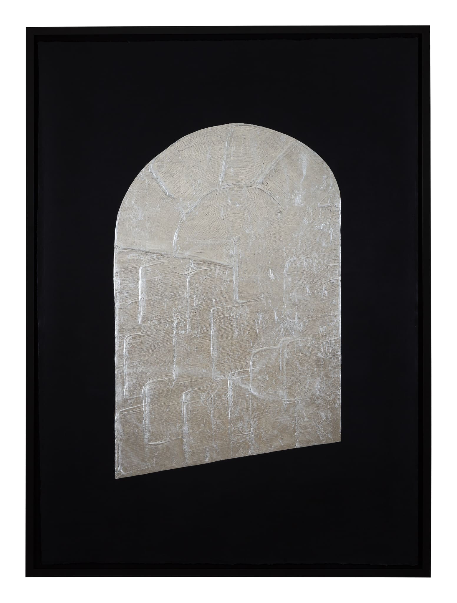 容器─隧道-5-Tunnel5-101x-140cm-紙本、墨水、壓克力、銀箔-paper、ink、acrylic、silver-leaf-2019
