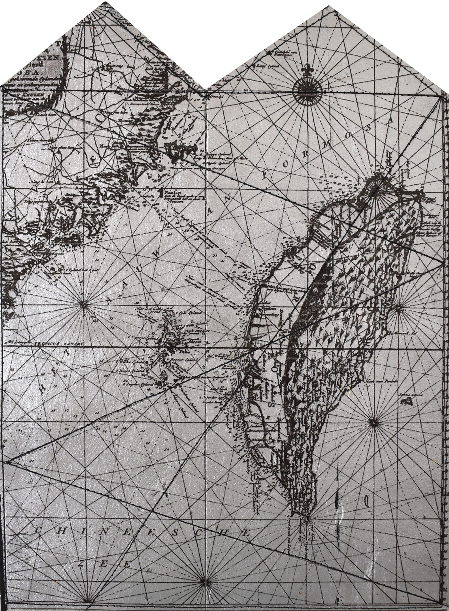 普魯斯特時光18-Proust-moment18-20.5X28cm-紙本、墨水、鋁箔、線-2016
