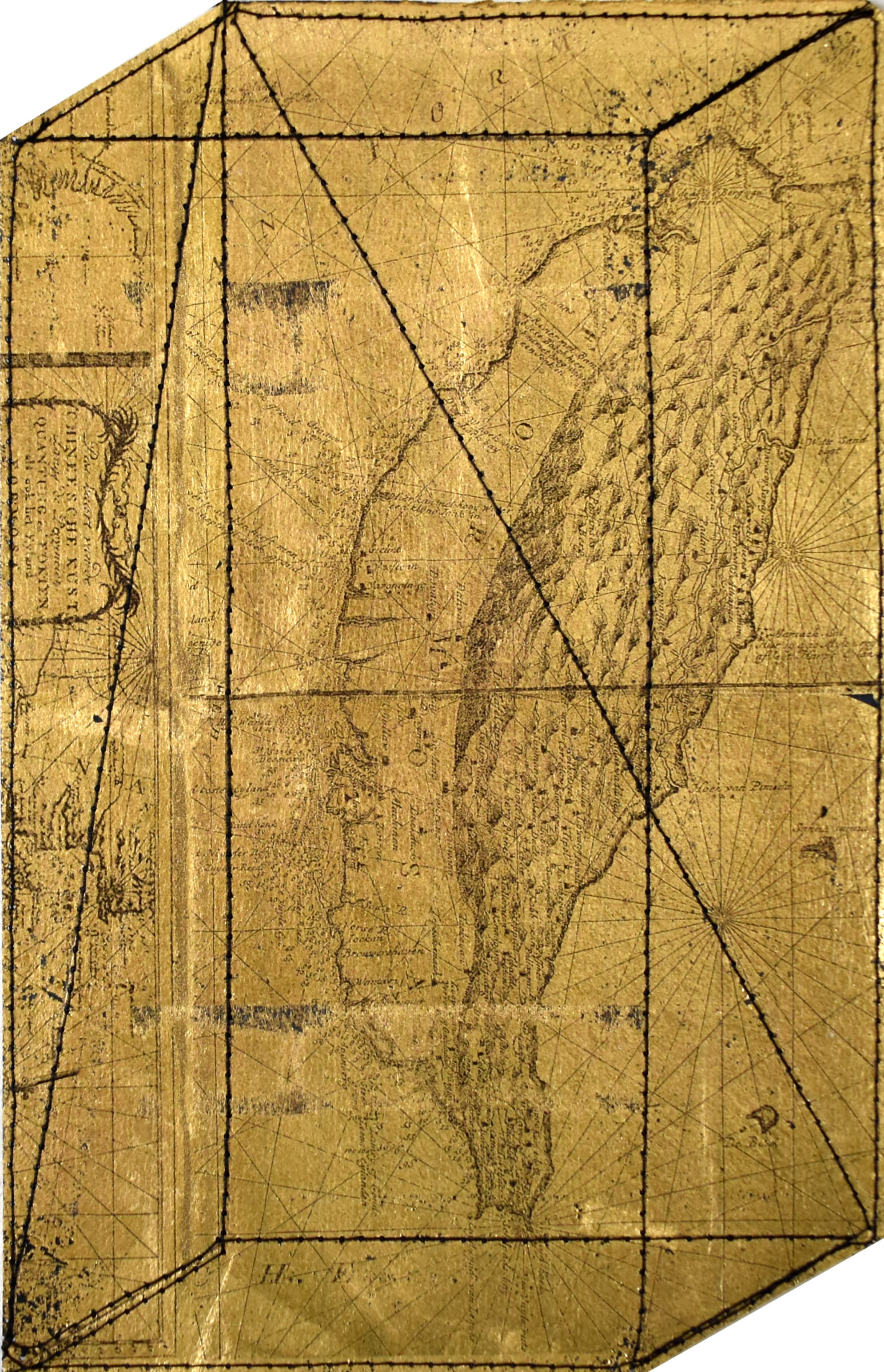 普魯斯特時光30-Proust-moment30-13.5X21cm-紙本、墨水、金箔、線-2016