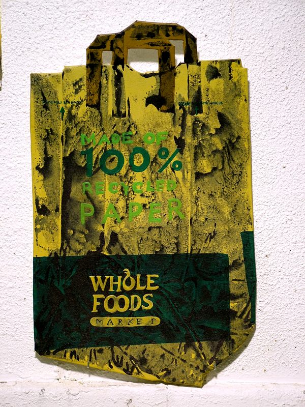 Trash painting: plastic cup/