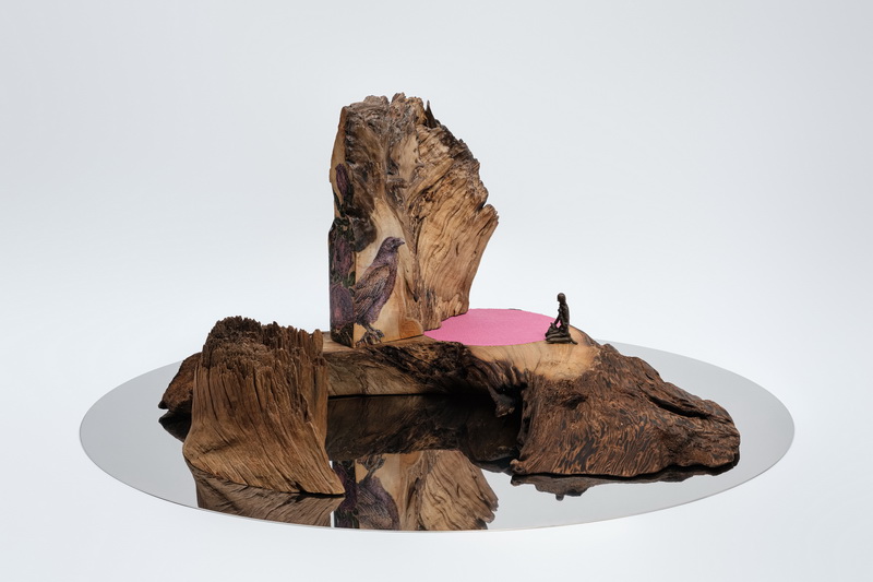 尋找曼荼羅｜花落春未盡–木質材料｜烏鴉S2002