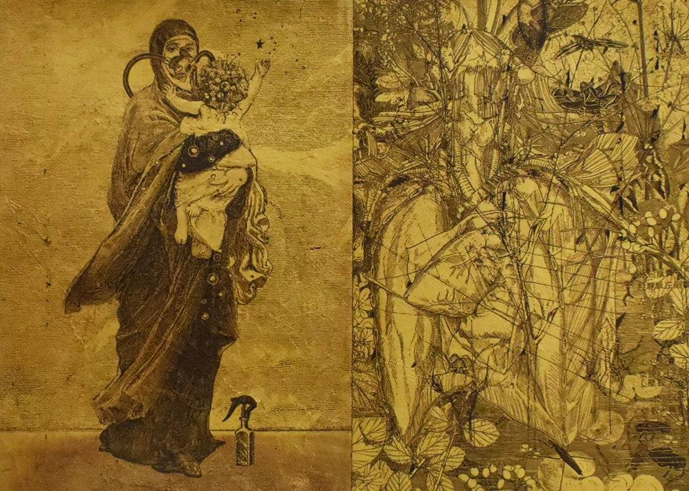 37-prescription37-29x21cm-paper-ink-mixed-media-gold-foil-2020